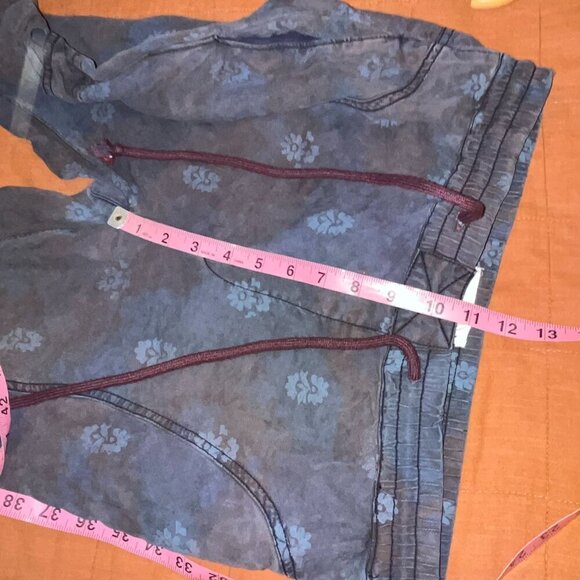 Anthropologie S Blue Cargo Jogger Pants Sz Small Floral Print Drawstring Waist W - Picture 7 of 10